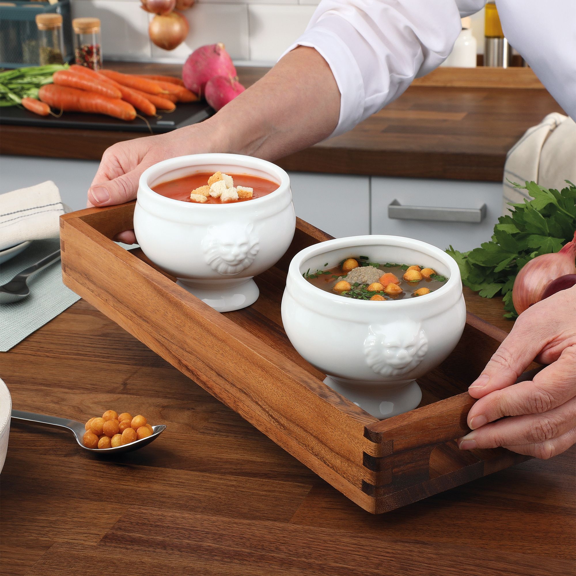 Küchenprofi - Löwenkopf-Terrine - 450 ml - weiß