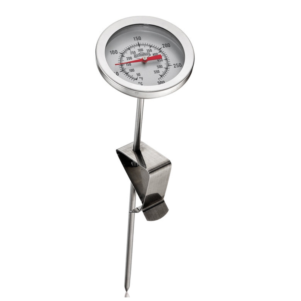 VOBOR Frittierthermometer Edelstahl-Messwerkzeug mit 5-cm-Zifferblatt für Ölwanne TTE35125 Thermometer-Messwerkzeug 15cm 