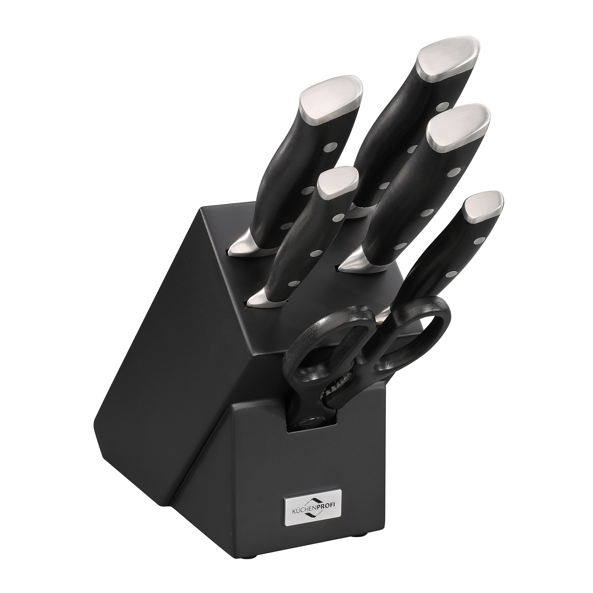 Küchenprofi - Knife block PRIMUS CLASSIC - 7-piece set - Black