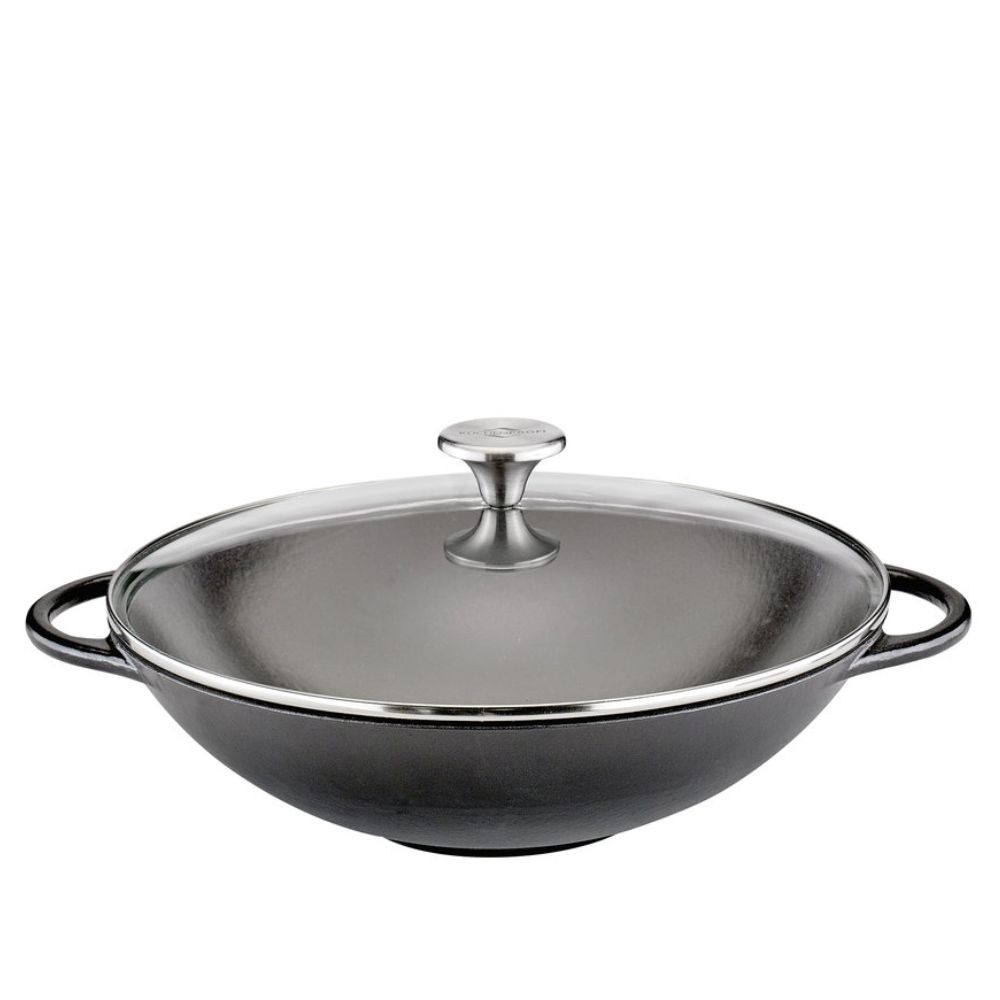 Küchenprofi - PROVENCE - Wok with Glass Lid - black
