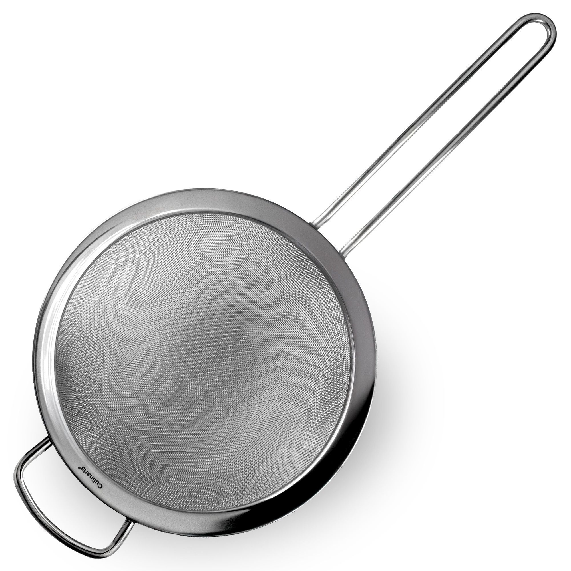 Round fine kitchen sieve made of stainless steel