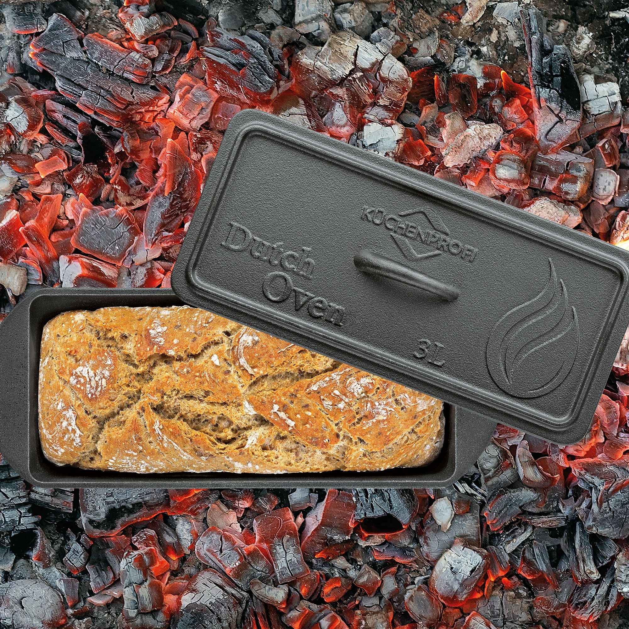 Küchenprofi - BBQ - Dutch Oven Kastenform 3,0 L, 28 cm Küchenprofi - BBQ - Dutch Oven Kastenform 3,0 L, 28 cm