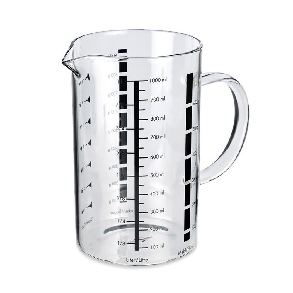 Glas-Messbecher mit Deckel: abgestufter Becher mit Griff, 250 ml,  hitzebeständig, für Kaffee, Tee, Becher, flüssige Milchtasse für Küche,  Kochen
