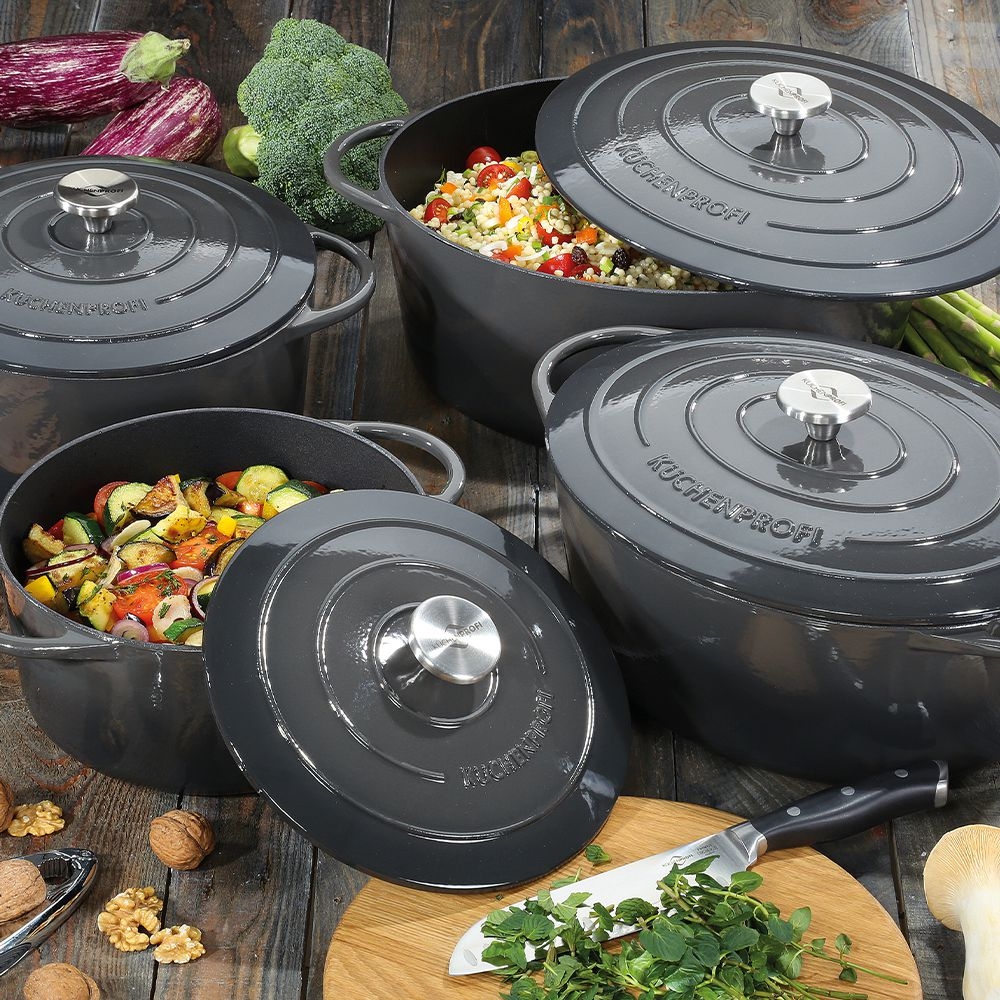 Küchenprofi - PROVENCE - round roasting pot - pearl grey