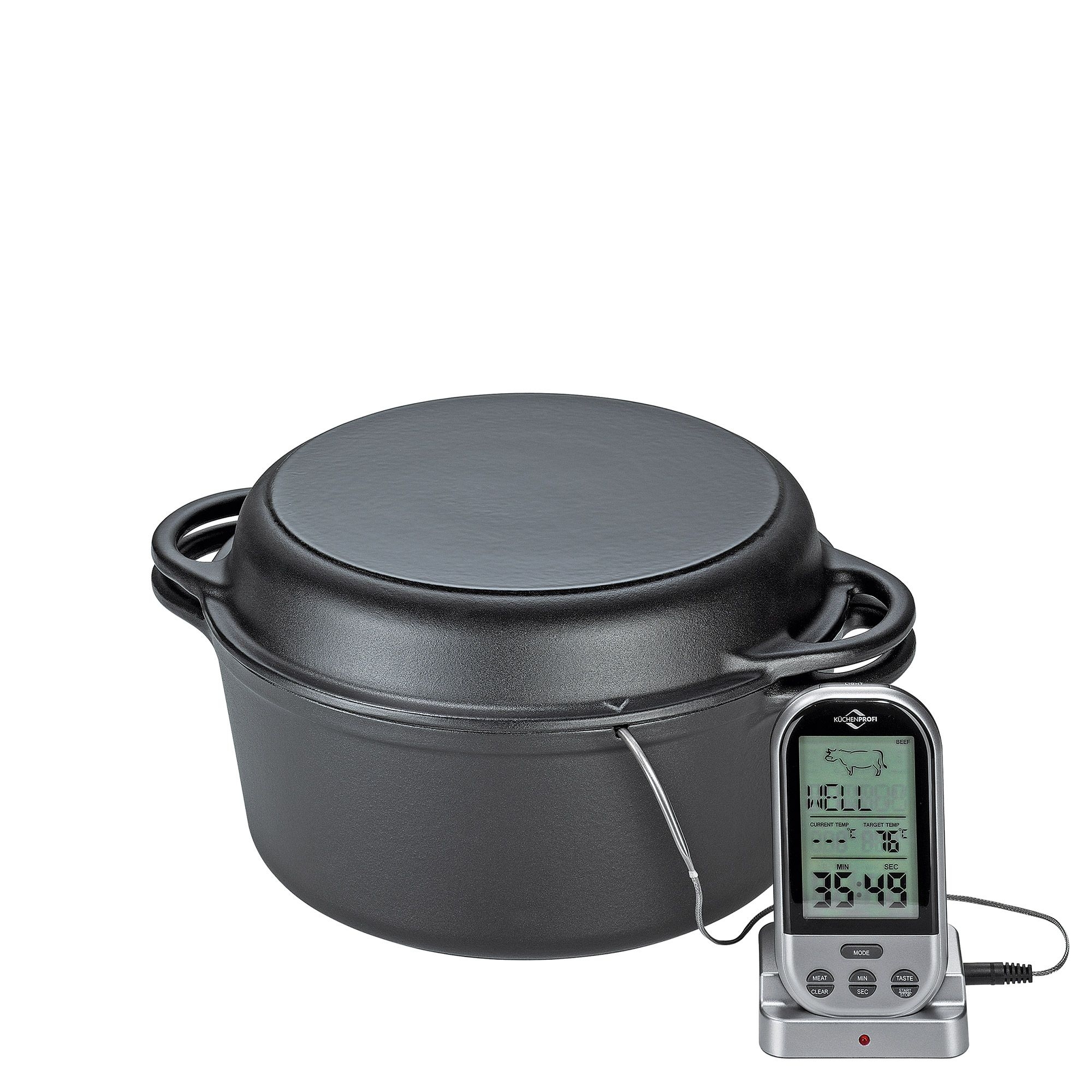 Küchenprofi - BBQ - Schmortopf, schwarz - 26 cm