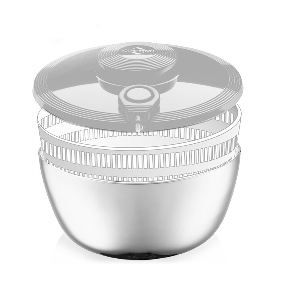 Küchenprofi - Schüssel zu Salatschleuder Edelstahl schwarz Küchenprofi - Schüssel zu Salatschleuder Edelstahl schwarz