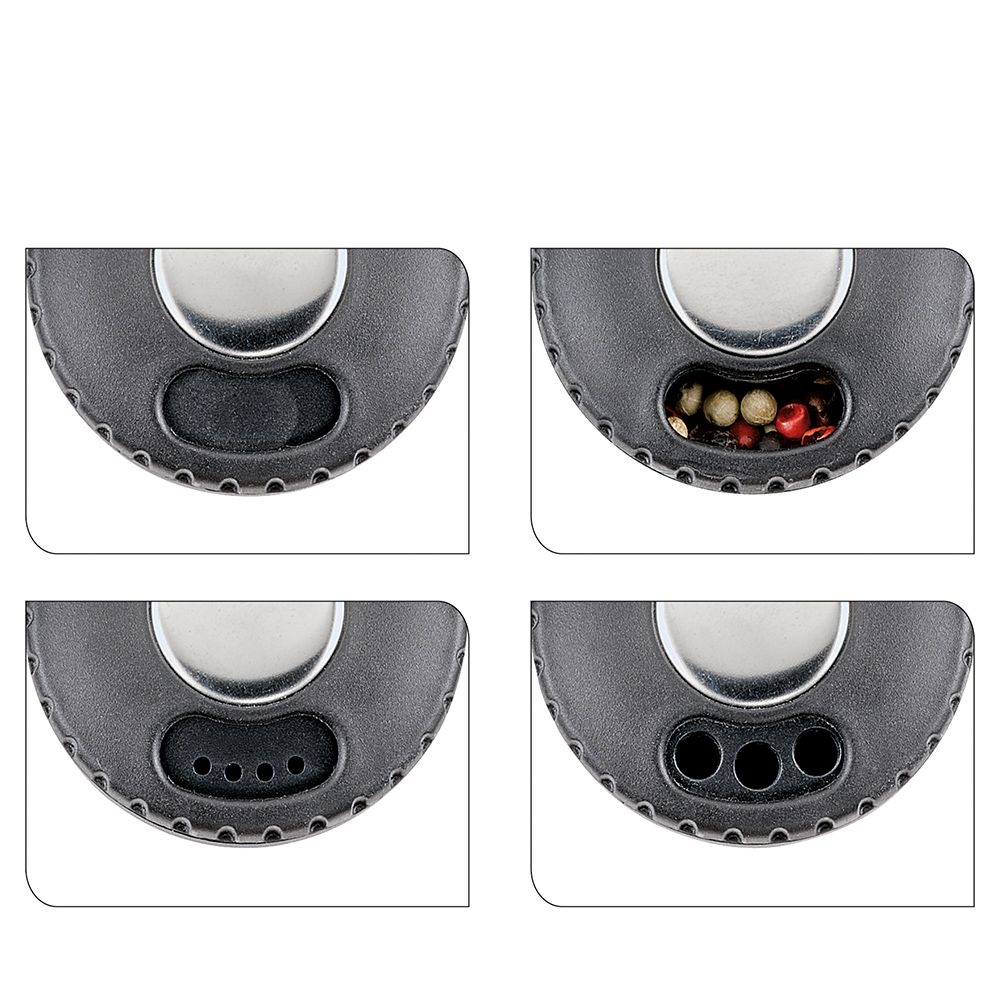 Küchenprofi - spice rack with 8 glasses - black