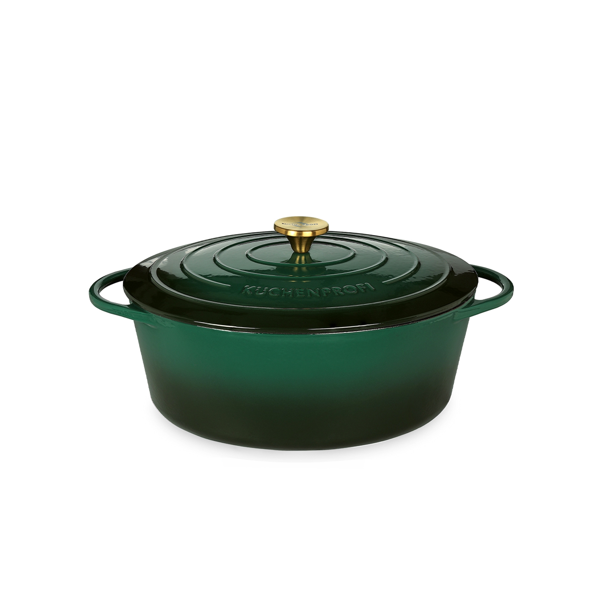 Küchenprofi - PROVENCE - ovaler Bratentopf - racing green
