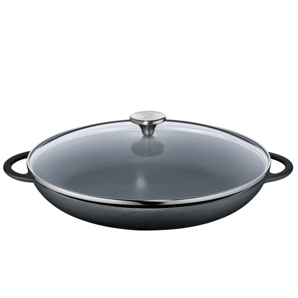 Küchenprofi - PROVENCE - Paella Pfanne mit Deckel - schwarz